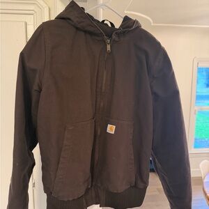 Carhartt Dark Brown Hooded Utility Jacket